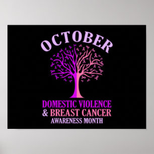 Domestic Violence Awareness Månad Oktobersupport Poster