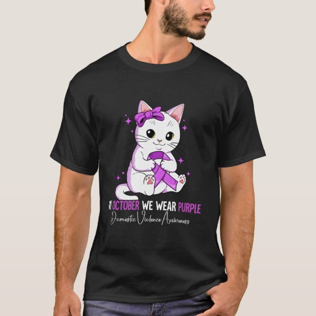 Domestic Violence Awareness Månad T Shirt (Framsida)