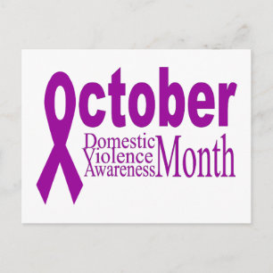 Domestic Violence Awareness Månad Vykort