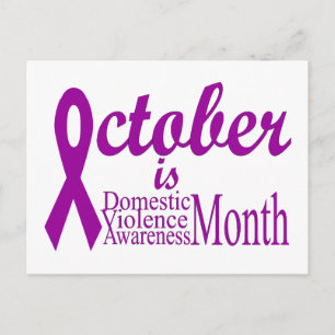 Domestic Violence Awareness Månad Vykort