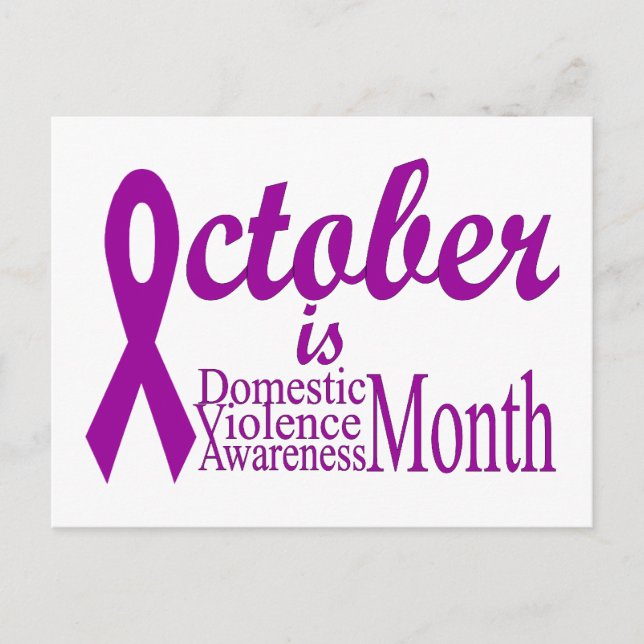 Domestic Violence Awareness Månad Vykort (Framsida)