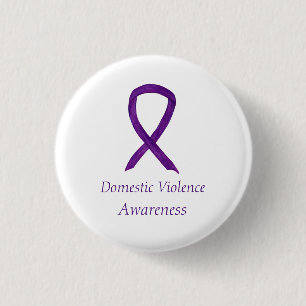 Domestic Violence Awareness Ribbon Anpassningsbar Knapp