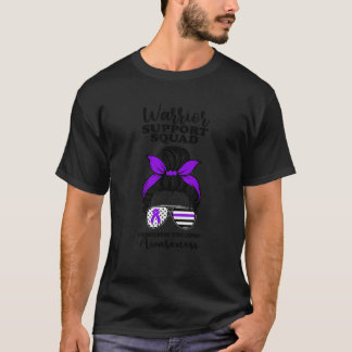 Domestic Violence Awareness Ribbon Messy Bun Suppo T Shirt