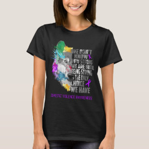 Domestic Violence Awareness Ribbon Support-gåvor T Shirt