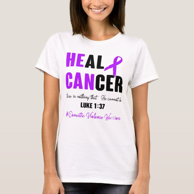 Domestic Violence Awareness Ribbon Support-gåvor T Shirt (Framsida)