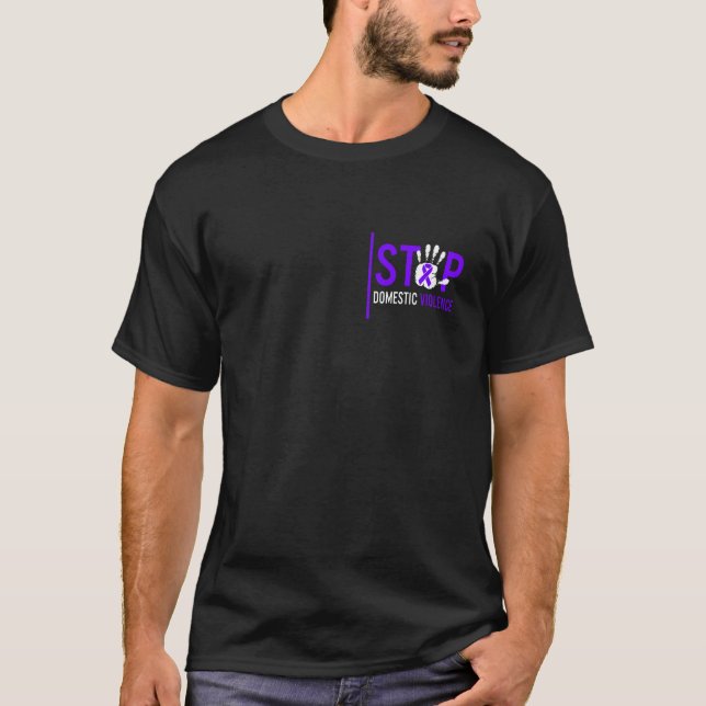 Domestic Violence Awareness Shirt, Stop Domestic T Shirt (Framsida)
