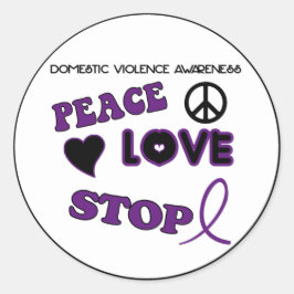 Domestic Violence Awareness Sticker Runt Klistermärke