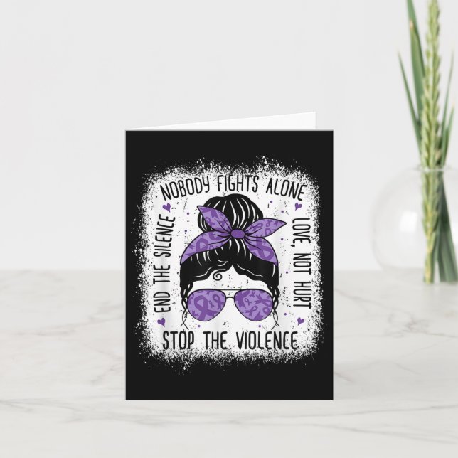 Domestic Violence Awareness Stop Domestic Viol Kort (Framsida)