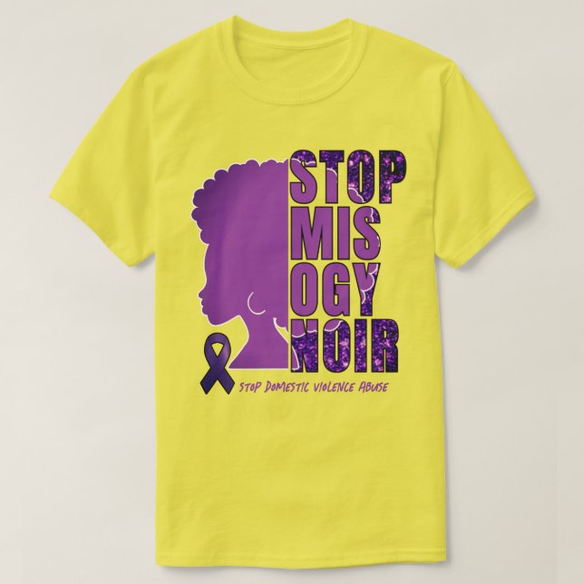 Domestic Violence Awareness STOP MISOGYNOIR T Shirt (Design framsida)