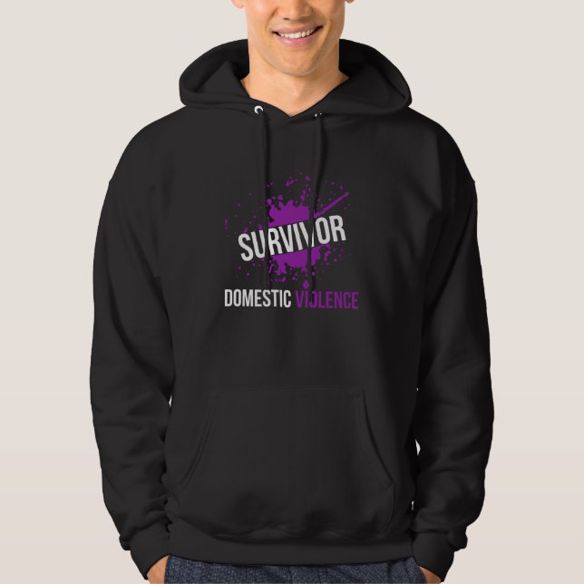 Domestic Violence Awareness Survivor   4 Hoodie (Framsida)