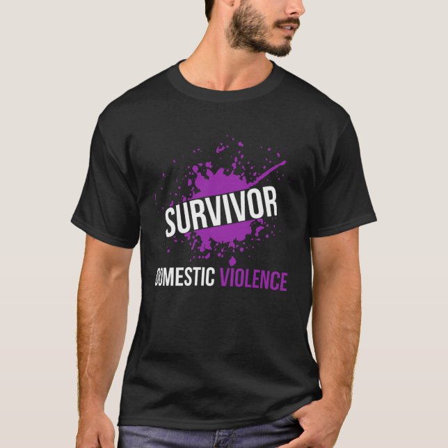 Domestic Violence Awareness Survivor   4 T Shirt (Framsida)