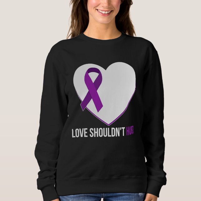 Domestic Violence Awareness Survivor  Heart T Shirt (Framsida)