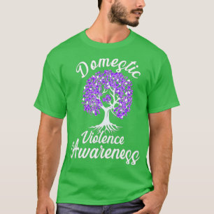 Domestic Violence Awareness Warrior Träd Skutt Gif T Shirt