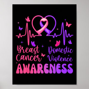 Domestic Violence Breast Cancer Awareness Month Poster