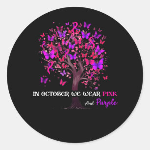 Domestic Violence Breast Cancer Awareness Month Ri Runt Klistermärke