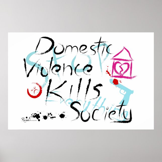 Domestic Violence Dödas Society Poster (Framsidan)