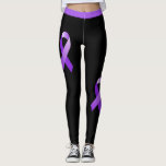 Domestic Violence DV Lila Awareness Ribbon Leggings<br><div class="desc">Den här designen har skapats med digitalteknik. Det kan vara personlig genom att klicka på anpassningsknappen och ändra färg, lägga till namn, initialer eller ord. Kontakta mig på colorflowcreations@gmail.com om du vill ha denna design på en annan produkt. Köp min ursprungliga abstrakt-akrylmålning för försäljning på www.etsy.com/shop/colorflowart. Se fler av mina...</div>