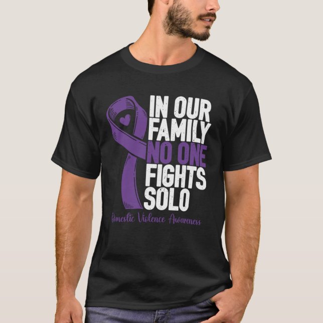 Domestic Violence  Family Domestic Violence Awaren T Shirt (Framsida)