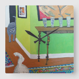 Domestic Violence Fyrkantig Klocka