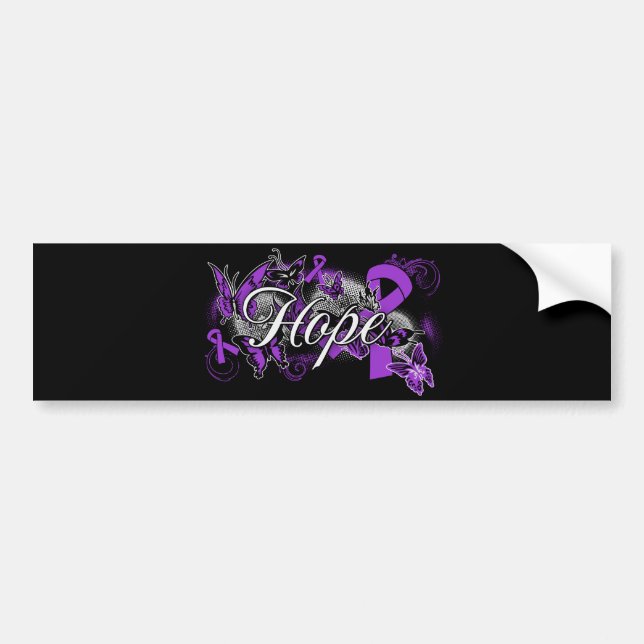 Domestic Violence Hope Garden Ribbon Bildekal (Framsidan)