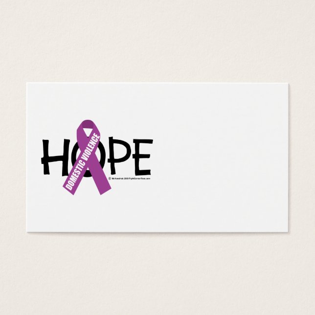 Domestic Violence Hope Visitkort (Framsidan)