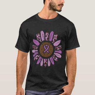 Domestic Violence Solros Lila Ribbon Awarenes T Shirt