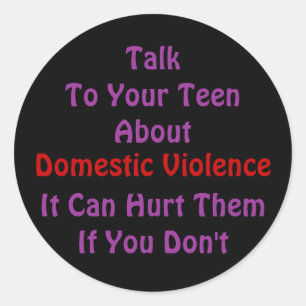 Domestic Violence Sticker Runt Klistermärke