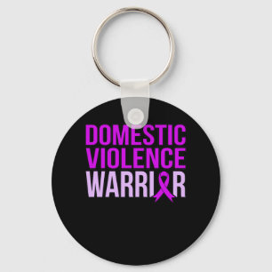 Domestic Violence Warrior Support Awareness Månad Nyckelring
