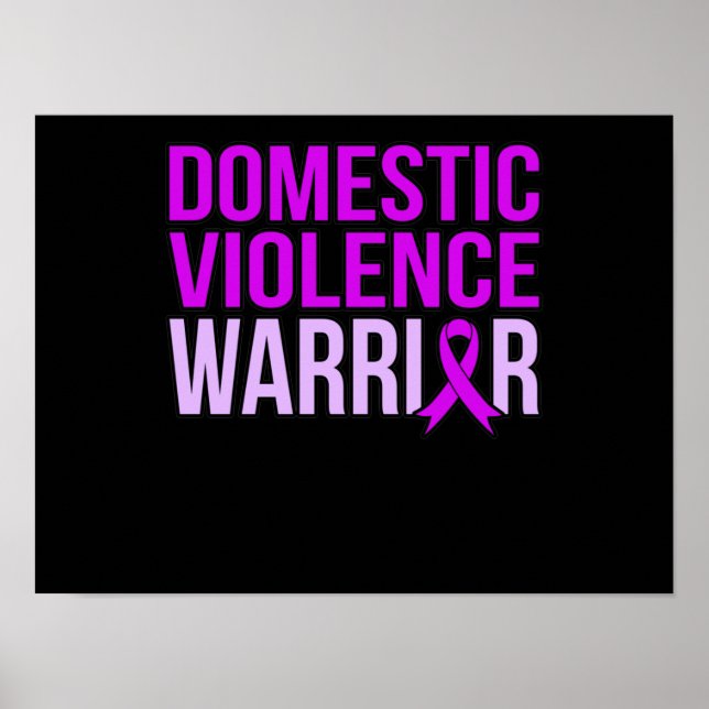 Domestic Violence Warrior Support Awareness Månad Poster (Framsidan)