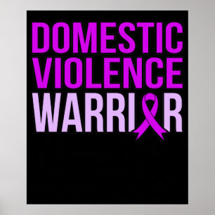 Domestic Violence Warrior Support Awareness Månad Poster