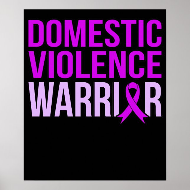 Domestic Violence Warrior Support Awareness Månad Poster (Framsidan)