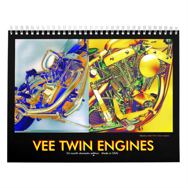 Domesticen är slut. Vee-twin-motorcykelmotorer Kalender (Omslag)