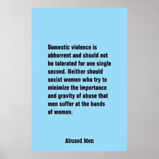 Domesticens våld är motbjudande och bör ... poster