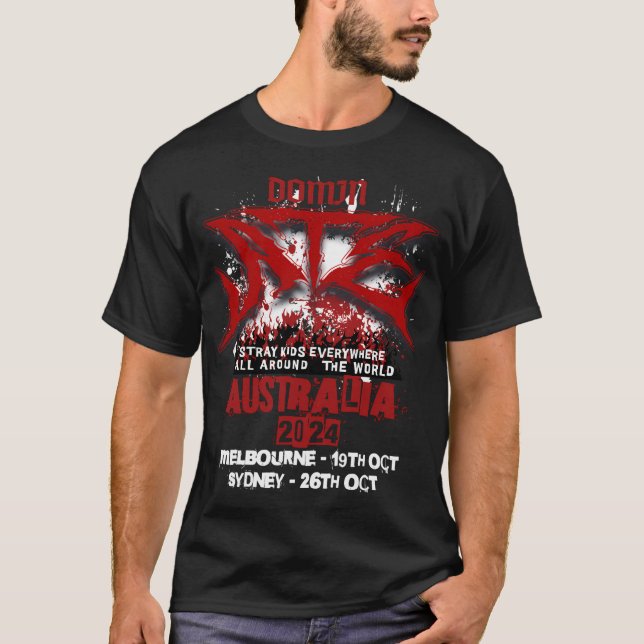 Domin-Ate Tour Australia 2024 Mörk T Shirt (Framsida)
