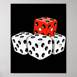 Dominant Red Dice - strategiskt speltema Poster