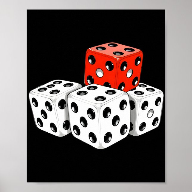 Dominant Red Dice - strategiskt speltema Poster (Framsidan)