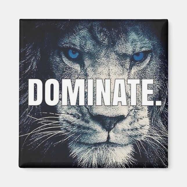 Dominat - Lejon motivation Magnet (Framsidan)
