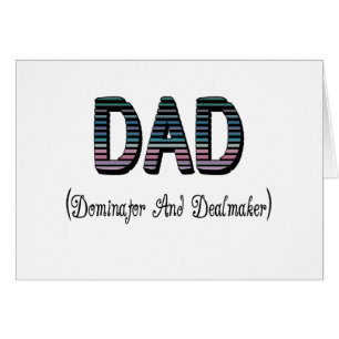 Dominator och återförsäljare i pappa hälsningskort