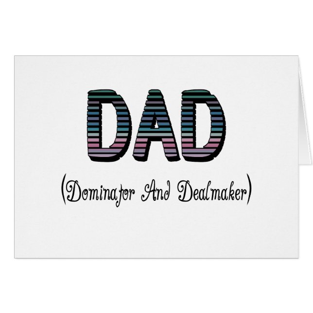 Dominator och återförsäljare i pappa hälsningskort (Framsidan Horizontal)