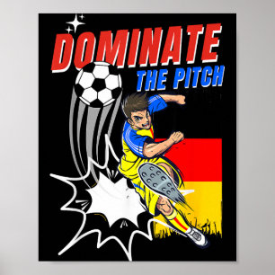 Dominerande spelaren på planen fotboll Tyskland Fl Poster