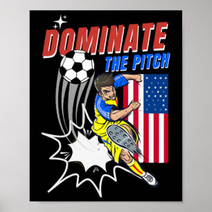 Dominerande spelaren på planen fotbollsspelare act poster