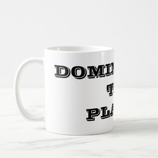 Dominerar Planeten Kaffe Mugg (Vänster)