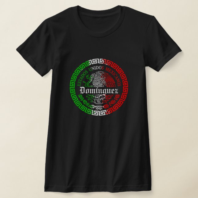 Domínguez Efternamn Emlem-skjorta för Mexiko T Shirt (Laydown)