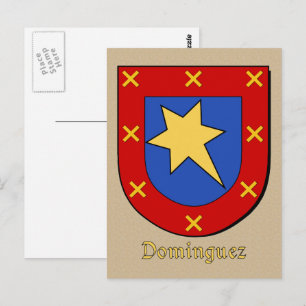 Dominguez Förfäders Heraldiska Sköld Vykort