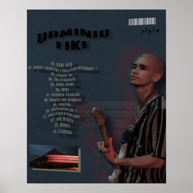 Dominic Fike What may Go false Poster (Framsidan)