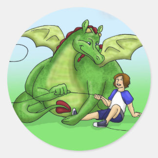 Dominic och Jason Runt Klistermärke