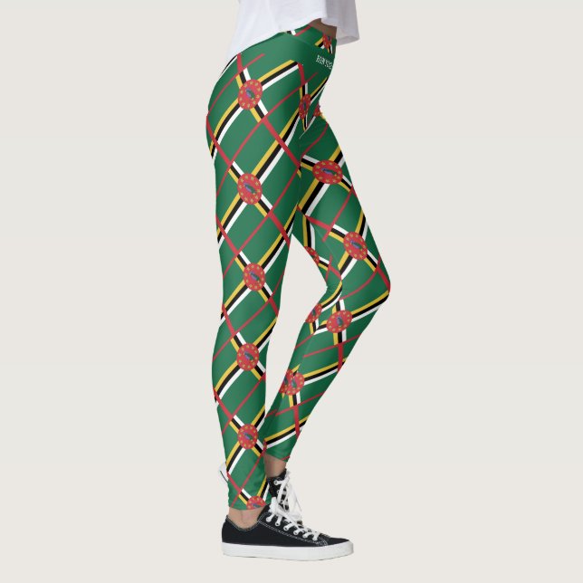 DOMINICA Anpassningsbar Text SPRINGA DIN EGEN TÄVL Leggings (Höger)