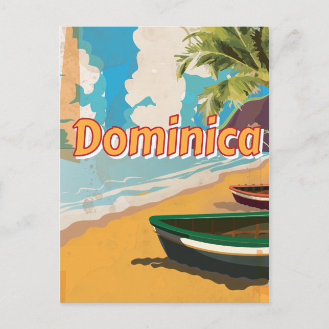 Dominica Beach semester Poster Vykort (Framsida)