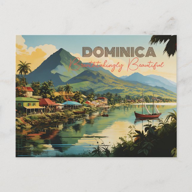 DOMINICA Breattagande vackert POSTCARD Vykort (Framsida)