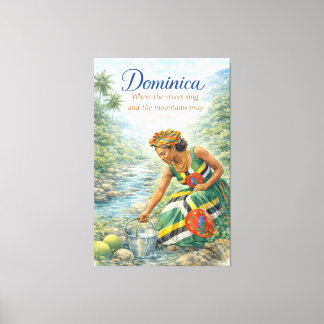 Dominica Där floder sjunger och bergen Canvastryck